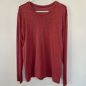 Lululemon Long Sleeve Vent Tech Athletic Top Brick Red Breathe Repeat Lightweigh
